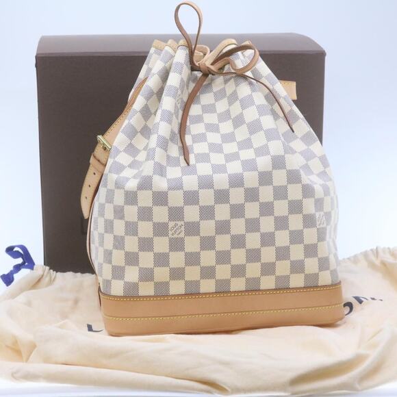 LOUIS VUITTON Damier Azur Noe Shoulder Bag N42222 LV Auth  LOUIS VUITTON Damier Azur Noe Shoulder Bag N42222